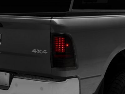 LED Tail Lights; Black Housing; Clear Lens (10-18 RAM 2500 w/ Factory Halogen Tail Lights)
