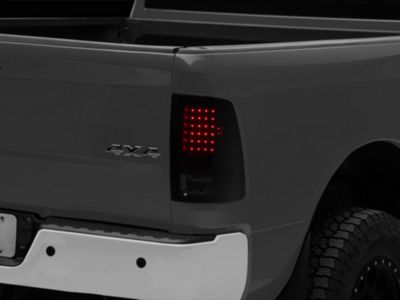 LED Tail Lights; Black Housing; Smoked Lens (10-18 RAM 2500 w/ Factory Halogen Tail Lights)