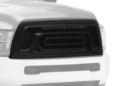 Front Grille Fits 2013-2018 Dodge Ram 2500 3500 Gloss Black Grill