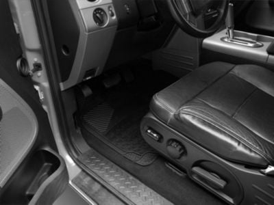 RedRock All-Weather Floor Mat Set with One-Piece Rear Mat; Black (97-14 F-150)