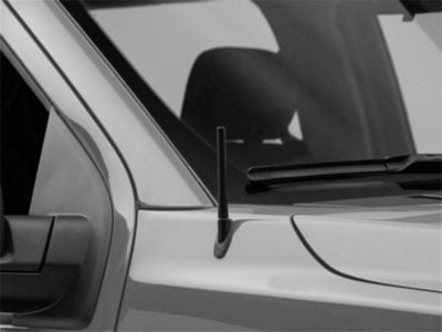 RedRock Short Billet Black Antenna; 5-Inch (97-24 F-150)