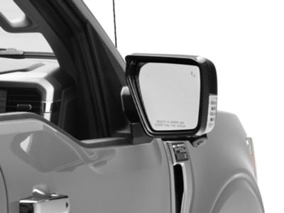 RedRock Side Mirror Trim; Carbon Fiber (21-24 F-150)