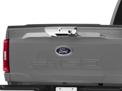 RedRock Tailgate Handle Cover; Chrome (21-24 F-150 w/ Power Fold-Down Tailgate)