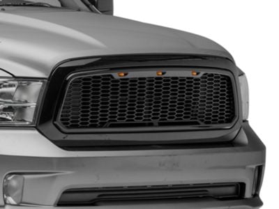 RedRock Baja Upper Replacement Grille; Gloss Black (13-18 RAM 1500, Excluding Rebel)