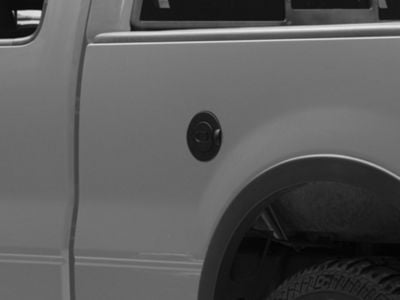 RedRock Fuel Door Cover; Matte Black (04-08 F-150 Styleside)
