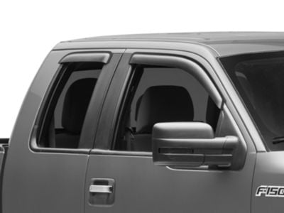 RedRock Window Deflectors; Front and Rear; Smoked (04-14 F-150 SuperCab)