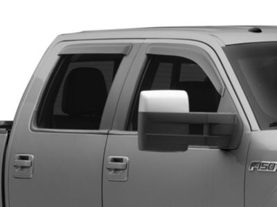 RedRock Window Deflectors; Front and Rear; Smoked (04-08 F-150 SuperCrew)