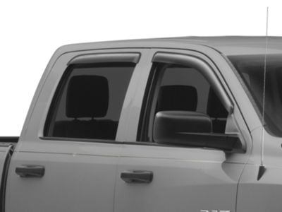 RedRock Window Deflectors; Front and Rear; Smoked (09-18 RAM 1500 Crew Cab)