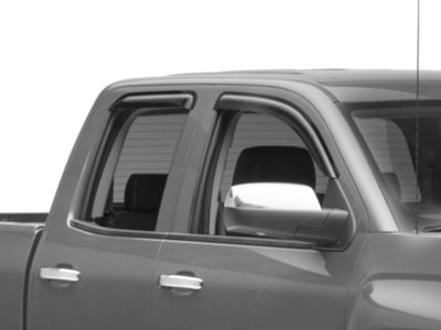 RedRock Window Deflectors; Front and Rear; Smoked (14-18 Silverado 1500 Double Cab)