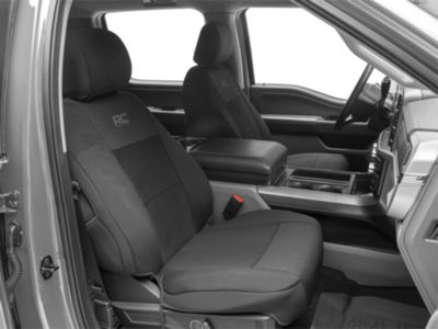 Rough Country Neoprene Front and Rear Seat Covers; Black (15-24 F-150 SuperCrew XL, XLT)