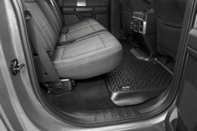 Rugged Ridge All-Terrain Rear Floor Liner; Black (15-24 F-150 SuperCrew)