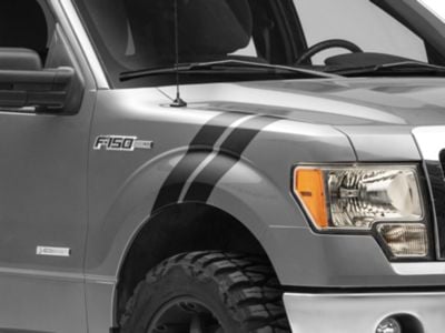 SEC10 Hash Marks; Matte Black (97-24 F-150)