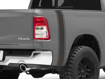 SEC10 Rear Vertical Stripe; Matte Black (02-24 RAM 1500)