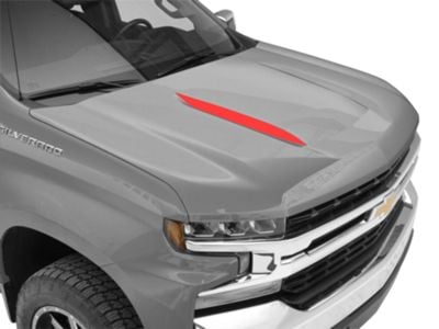 SEC10 Hood Accent Decal; Red (19-24 Silverado 1500)
