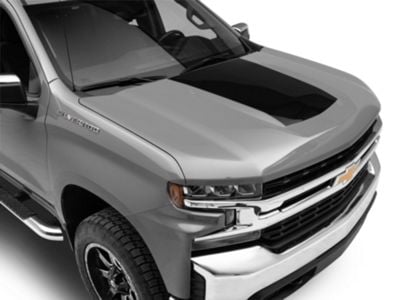 SEC10 Hood Decal; Gloss Black (19-24 Silverado 1500)