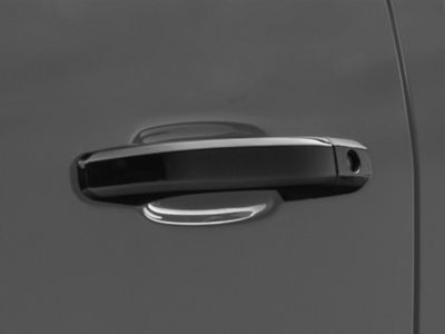 Door Handle Covers; Gloss Black (14-18 Sierra 1500 Double Cab, Crew Cab)