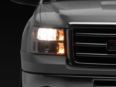 Headlights with Clear Corners; Chrome Housing; Clear Lens (07-13 Sierra 1500)