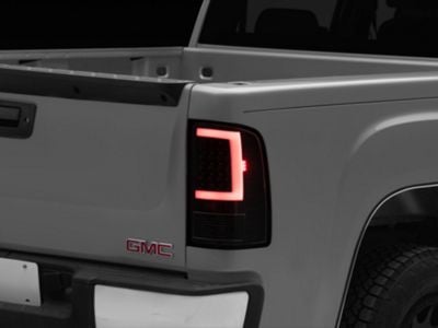 LED Tail Lights; Black Housing; Clear Lens (07-13 Sierra 1500)