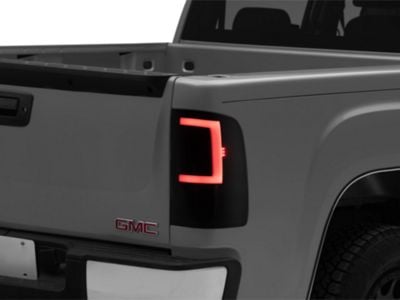 LED Tail Lights; Black Housing; Smoked Lens (07-13 Sierra 1500)
