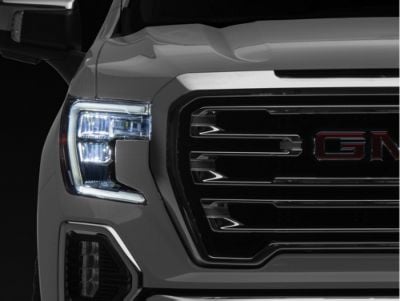 Sierra 1500 OEM Style Full LED Headlight; Black Housing; Clear 