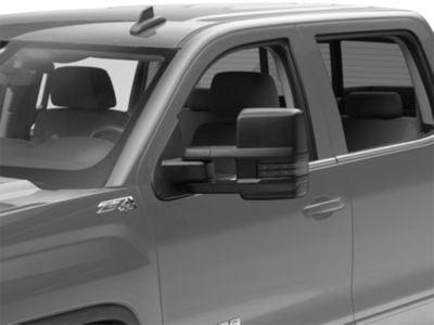 Powered Heated Automatic Folding Towing Mirrors with Smoked LED Turn Signals; Black (14-18 Sierra 1500)