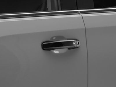 Smart Key Door Handle Covers; Gloss Black (19-24 Sierra 1500)