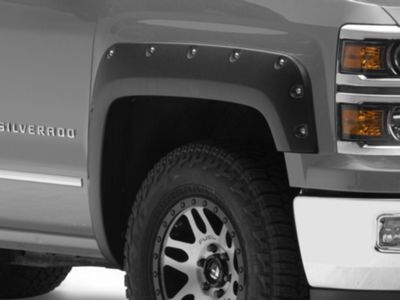EGR Baseline Bolt Style Fender Flares; Textured Black (14-18 Silverado 1500 w/ 6.50-Foot & 8-Foot Long Box)