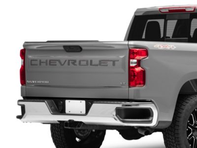 Putco Black Platinum Tailgate Insert Letters; Stamped Version (19-24 Silverado 1500)