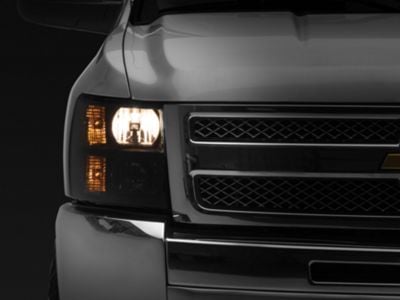 Crystal Headlights; Black Housing; Smoked Lens (07-13 Silverado 1500)