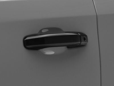 Door Handle Covers; Gloss Black (19-24 Silverado 1500)