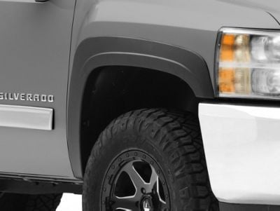 Factory Style Fender Flares; Front and Rear; Smooth Black (07-13 Silverado 1500 LS, LT, LTZ, WT)