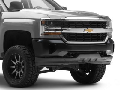 Front Bumper Face Bar with Fog Light Openings; Not Pre-Drilled for Backup Sensors; Black (16-18 Silverado 1500)