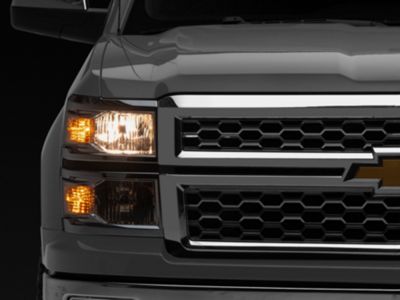 Headights with Clear Corners; Chrome Housing; Clear Lens (14-15 Silverado 1500)