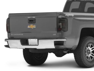 OEM Style Steel Rear Bumper; Not Pre-Drilled for Backup Sensors; Chrome (14-18 Silverado 1500)