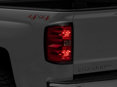 OEM Style Tail Light; Chrome Housing; Red/Clear Lens; Driver Side (14-18 Silverado 1500 w/ Factory Halogen Tail Lights)