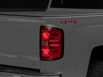 OEM Style Tail Light; Chrome Housing; Red/Clear Lens; Passenger Side (14-18 Silverado 1500 w/ Factory Halogen Tail Lights)