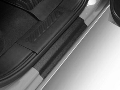 Rear Door Sill Protection; Textured Black (14-24 Silverado 1500 Crew Cab)