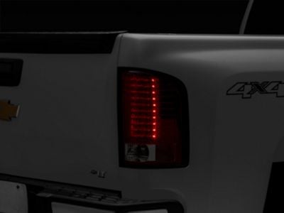 Raxiom LED Tail Lights; Chrome Housing; Red/Clear Lens (07-13 Silverado 1500)