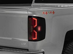 Renegade Series V2 Sequential LED Tail Lights; Black Housing; Smoked Lens (14-18 Silverado 1500 w/o Factory LED Tail Lights)