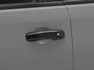 Smart Key Door Handle Covers; Gloss Black (19-24 Silverado 1500)