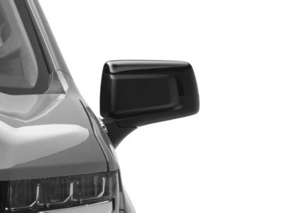 Silverado 1500 Chrome Delete Top Replacement Mirror Covers; Gloss Black