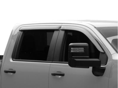 Ventvisor Window Deflectors; Front and Rear; Dark Smoke (20-24 Silverado 2500 HD Crew Cab)
