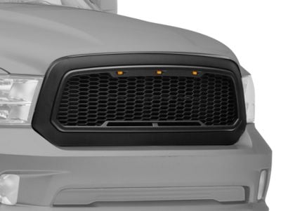 RedRock Baja Upper Replacement Grille; Matte Black (13-18 RAM 1500, Excluding Rebel)
