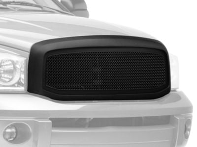 RedRock Mesh Upper Replacement Grille; Matte Black (06-08 RAM 1500)