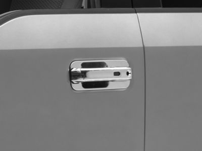 Door Handle Covers with Bezels and Smart Key Opening; Chrome (17-22 F-250 Super Duty SuperCrew)