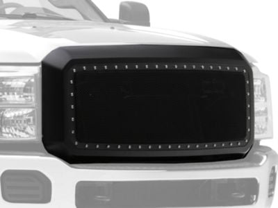Evolution Stainless Steel Wire Mesh Upper Replacement Grille; Black (11-16 F-250 Super Duty)