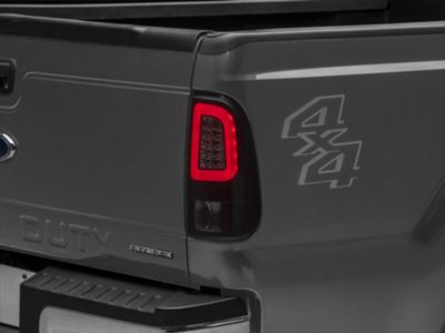 Version 3 Light Bar LED Tail Lights; Black Housing; Smoked Lens (11-16 F-250 Super Duty)