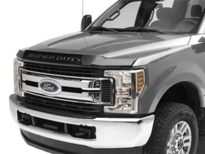 Hood Insert Letters; Matte Black (17-22 F-250 Super Duty)