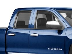 Weathertech Side Window Deflectors; Front and Rear; Dark Smoke (14-18 Silverado 1500 Double Cab)