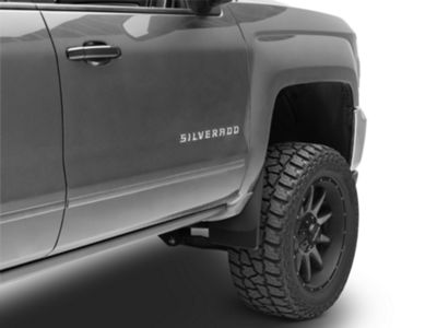 Weathertech No-Drill Mud Flaps; Front and Rear; Black (14-18 Silverado 1500 w/o Fender Flares)